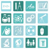 Vector Set of School Subjects Icons N21