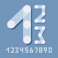 Numbers set modern style Icons Vector illustration N5