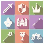 Tale icon vector set