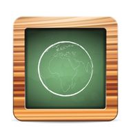 blackboard world globe