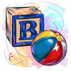 Colorful Toy Block and Ball