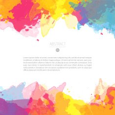 Vector watercolor template N156