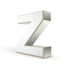 3d alphabet silver Z N2