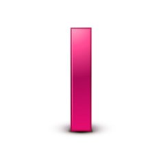 3d alphabet pink I