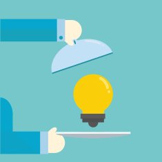 Serving an idea vector illustration