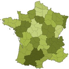 France regions and departments