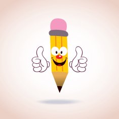 Mascot pencil character