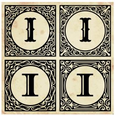 Old Paper with Decorative Letter I