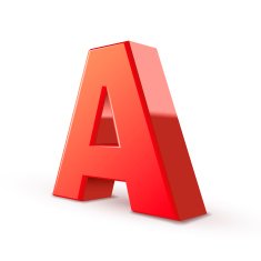 3d red letter A N6