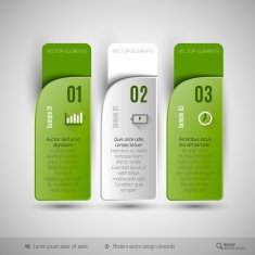 Vector tabs as design elements for business layouts N23