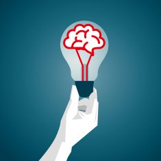 Brain Strategy Light Bulb Intelligence Concept