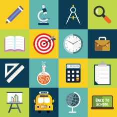 Flat Conceptual Education Icon N5