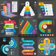 Business infographic template set