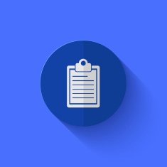 Vector modern flat blue circle icon N12