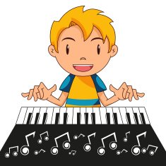 Child playing keyboard N2
