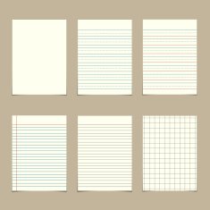 set of vintage line paper sheets N2