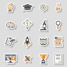 Education Icon Sticker Set N2