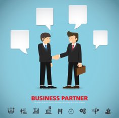 businessman handshake template modern info graphic N9