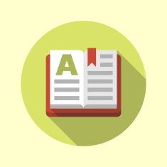 Book icon Flat long shadow design