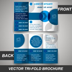 Business tri fold flyer template or corporate banner N6