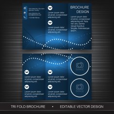 Business tri-fold flyer template brochure or cover design N6