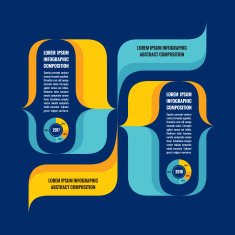 Abstract infographic concept composition - vector template