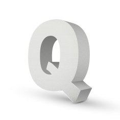 white letter Q N2