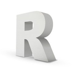 White Letter R N2