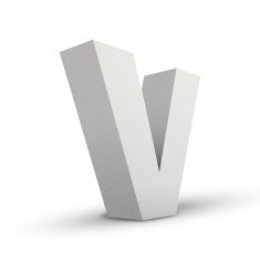 white letter V N2