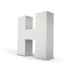 white letter H N2