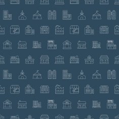 Building line icon pattern set N3