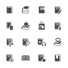 Book icons set N7