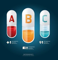 Creative Template infographic with capsule banner