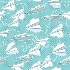 Paper planes seamless texture
