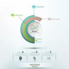Modern infographics options banner N215