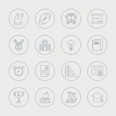 School line icon set N14