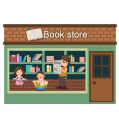 book store vector