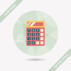 calculator flat icon with long shadow eps10 N47