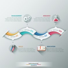 Modern infographics options banner N216