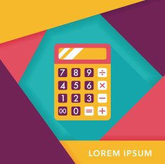 calculator flat icon with long shadow eps10 N50