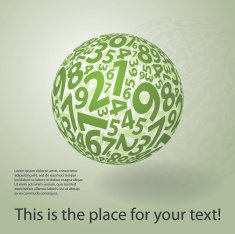 Globe Design with Numbers N2