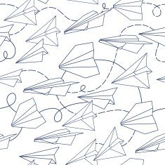 Paper planes seamless texture N3
