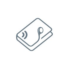 Audio book education vector sign