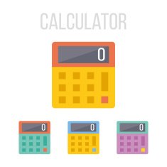 Vector calculator icons