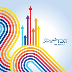 business arrow concept with sample text N2