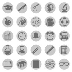 Vector Set of 25 School Icons N18