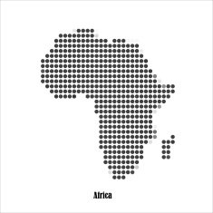 Dotted map of Africa for your design