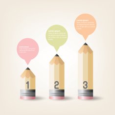 Education Infographics pencil Template Design N3