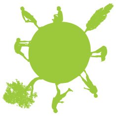 Vector silhouette of globe