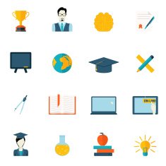 Education icons flat N3